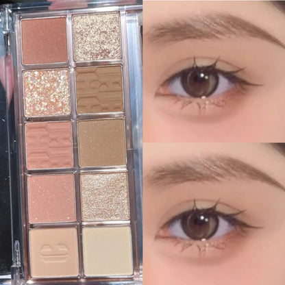 Soul Lure 10-Color Eyeshadow Palette - Trendy Brand