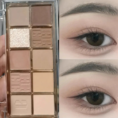 Soul Lure 10-Color Eyeshadow Palette - Trendy Brand