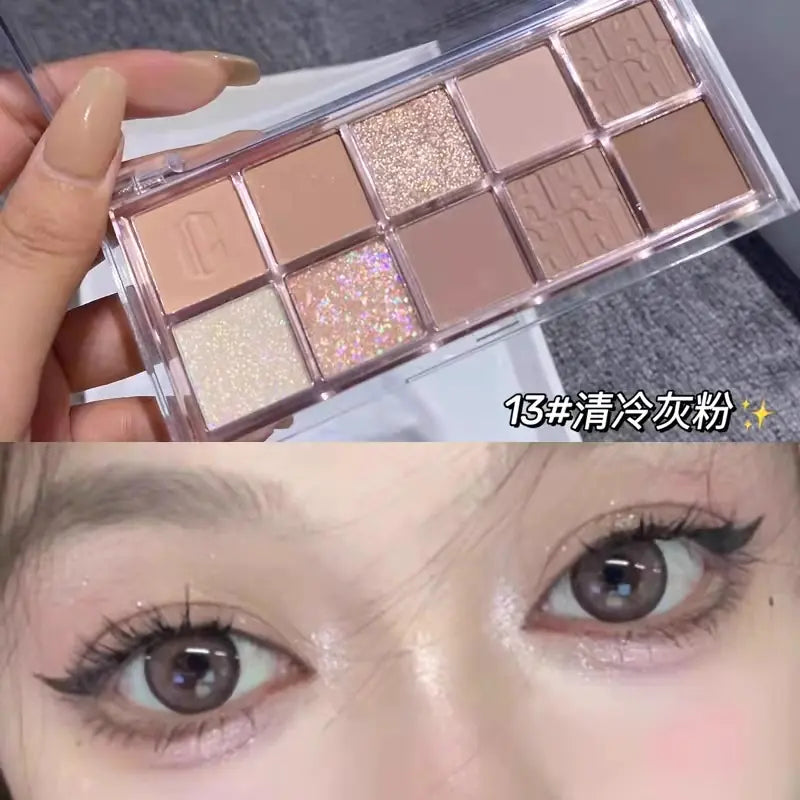 Soul Lure 10-Color Eyeshadow Palette - Trendy Brand